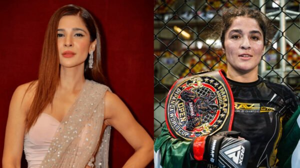 InShot 20260922 170001807 Ayesha Omar Celebrates Manesha Ali’s Gold Medal Victory at MMA World Cup Pakistani actress Ayesha Omar has expressed pride in fellow Pakistani athlete Manesha Ali after her impressive gold-medal victory at the International Mixed Martial Arts Federation (IMMAF) World Cup in Luanda, Angola.
