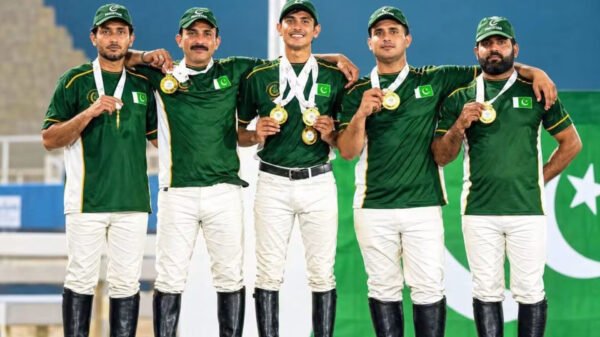 InShot 20260922 221219451 Pakistan Earns First Position in Tent Pegging World Cup Qualifier, Advances to Jordan Finals Pakistan has secured the overall first position at the Tent Pegging World Cup qualifying tournament in Oman, earning a place in the 2026 World Cup finals in Jordan in November. The three-day qualifier was held at the Royal Oman Police Equestrian Division’s Al Wattayah arena under the supervision of the International Tent Pegging Federation. 