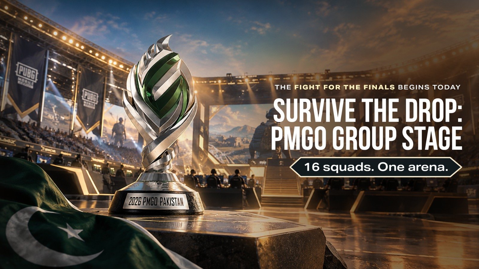 IMG 20261020 WA0000 The Battle Begins: PMGO Group Stage Kicks Off The wait is over. PMGO group matches kick off today, as sixteen of South Asia’s best squads drop into the arena, for the first time ever in Pakistan, to fight for a spot in the finals. Every gunfight, every rotation, and every last circle will matter, because only the strongest teams make it through.